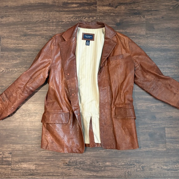 Daniel Cremieux Other - Vintage Daniel Cremieux Collection Genuine Lambskin Leather Blazer Coat Size M